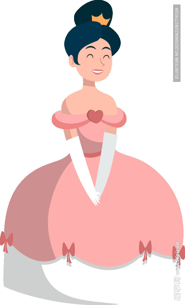 优雅公主风粉色蓬蓬裙女孩