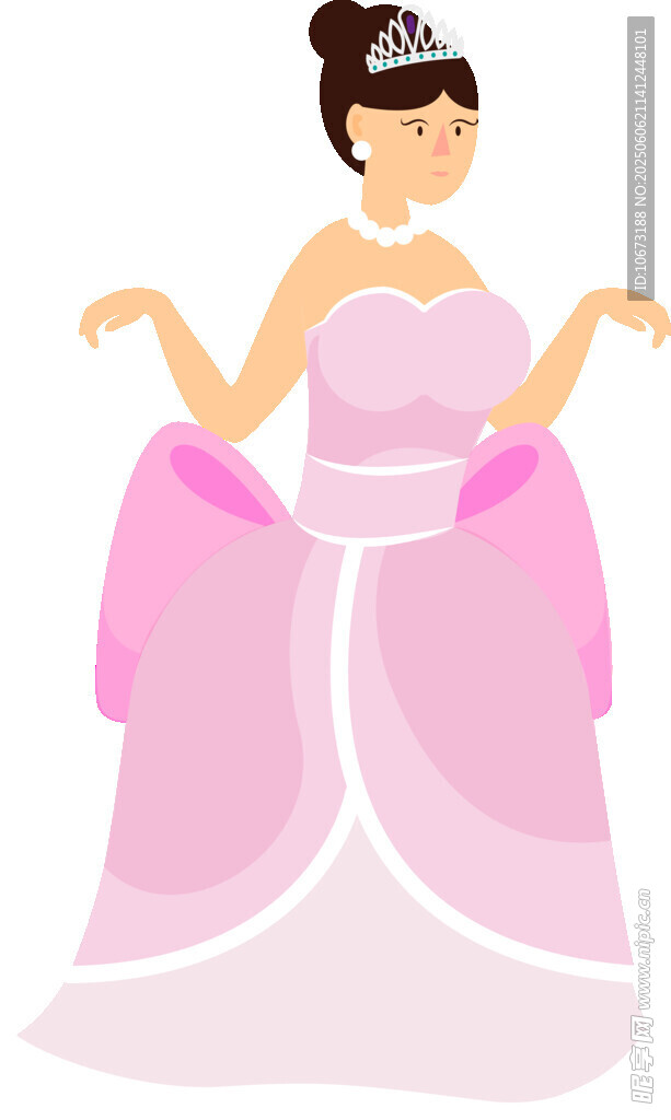 优雅粉色礼服的美丽女士