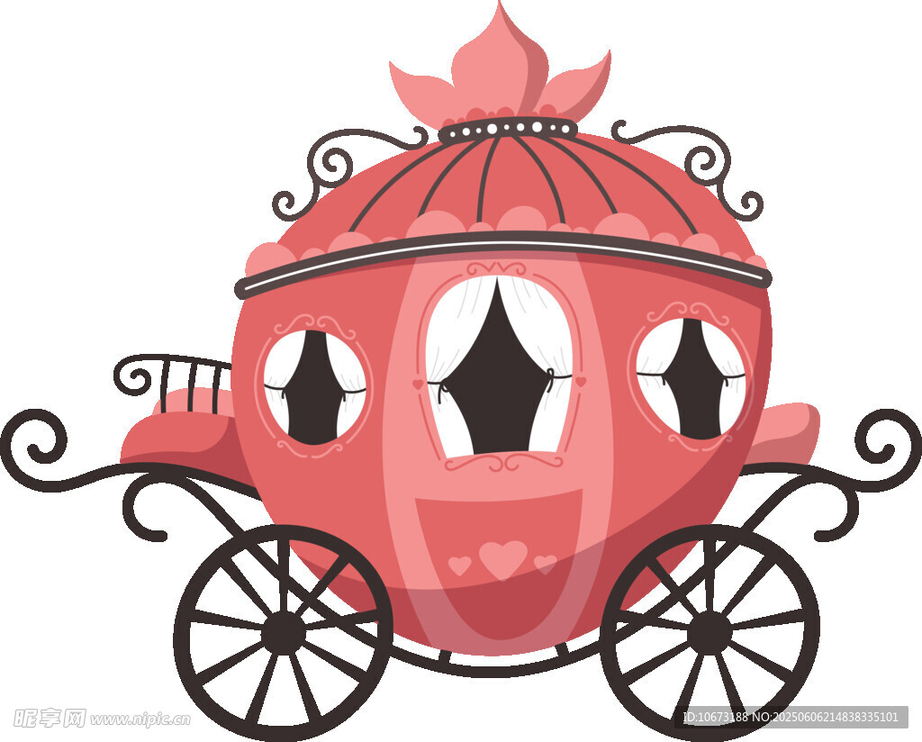 粉色梦幻公主南瓜马车