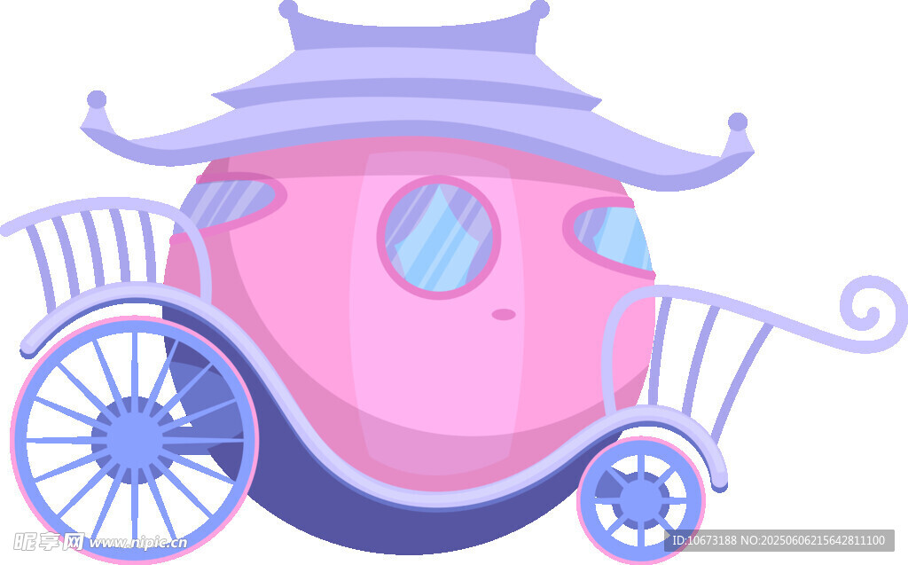 梦幻粉色古风浪漫小马车