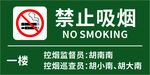 一楼禁止吸烟标识牌