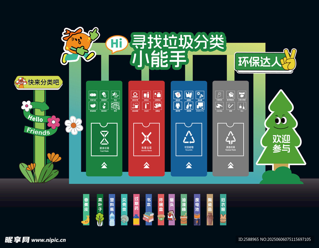  垃圾分类美陈