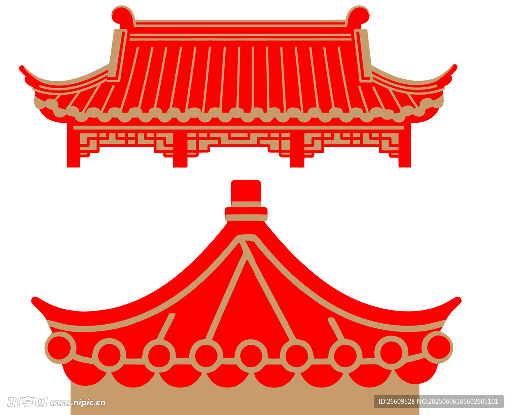 中式传统屋顶建筑