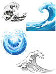 多样海浪图案设计素材