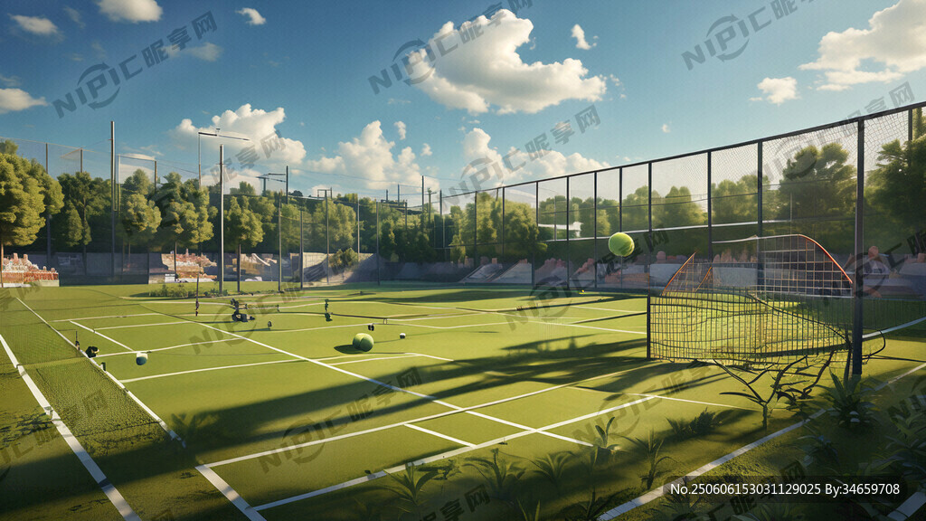 一个网球场地