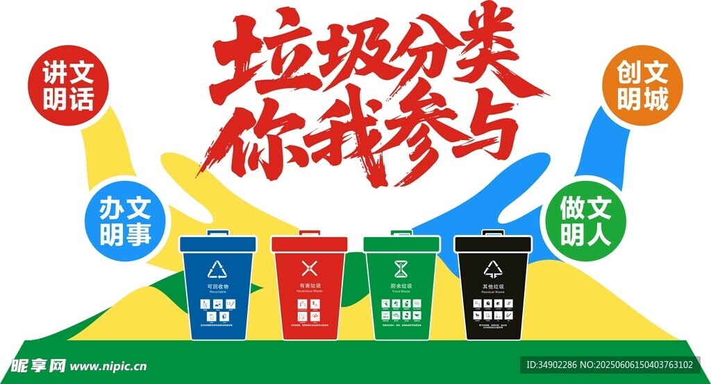 垃圾分类景观造型