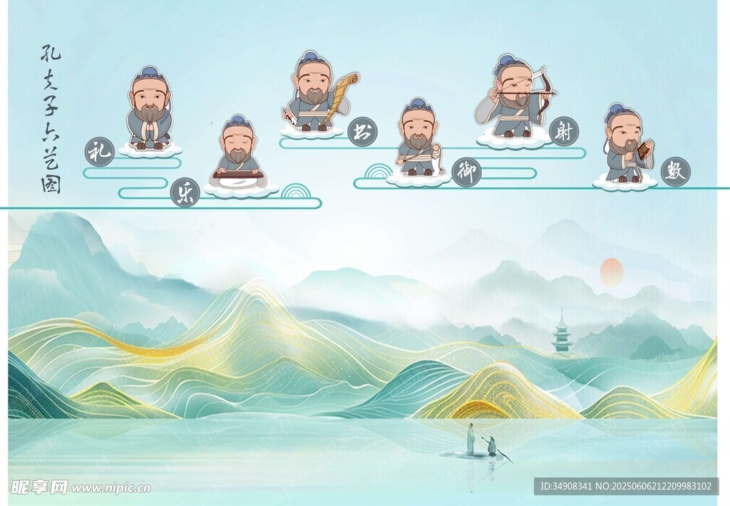 孔夫子六艺图