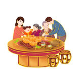 一家人围坐吃团圆饭