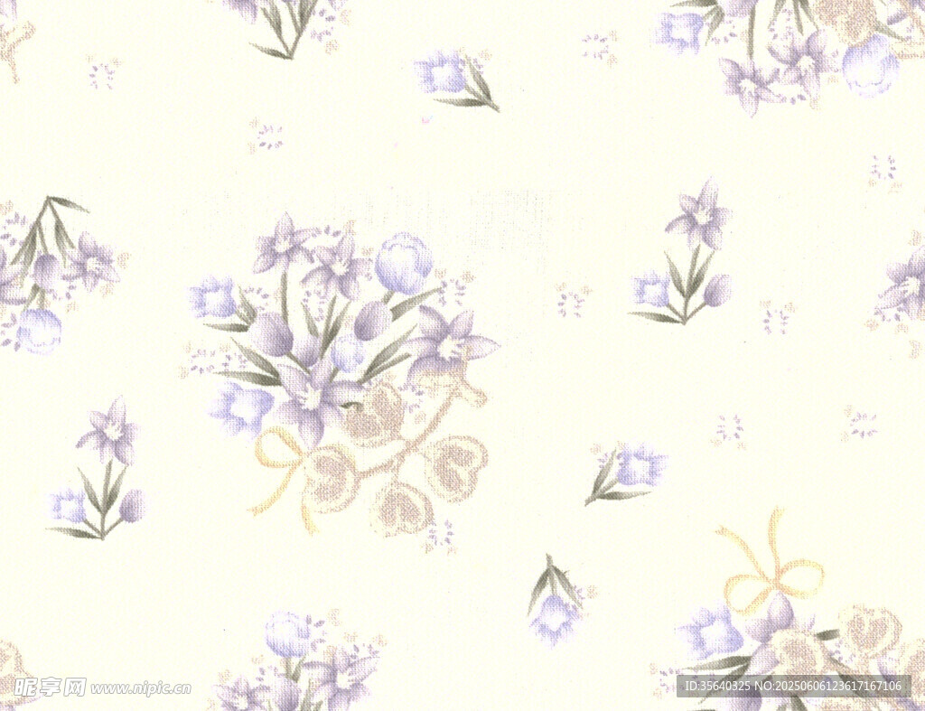 淡雅花卉图案背景图
