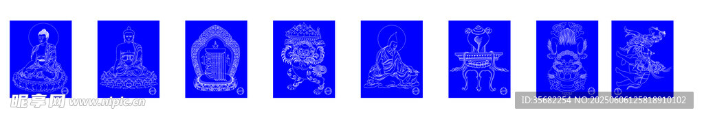 八张壁画图案