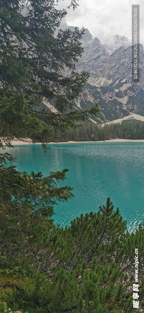 湖畔翠林 湖水碧蓝如宝石