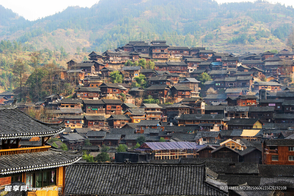 千户苗寨壮观全景