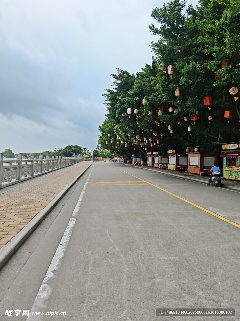 河边林荫路 静谧好风光