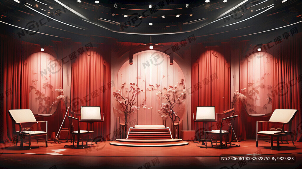 演出背景 红色
