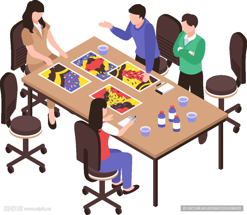 团队围桌享用丰盛美食
