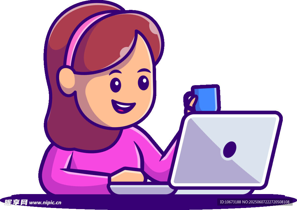 女士用电脑并手持信用卡
