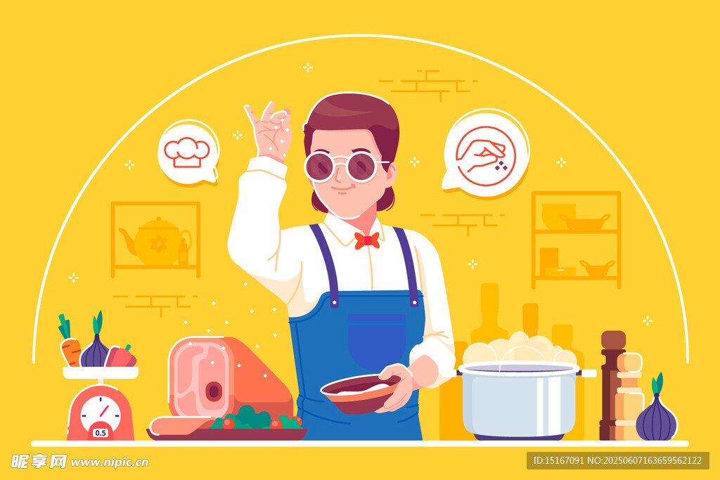 烹饪达人展示美食制作