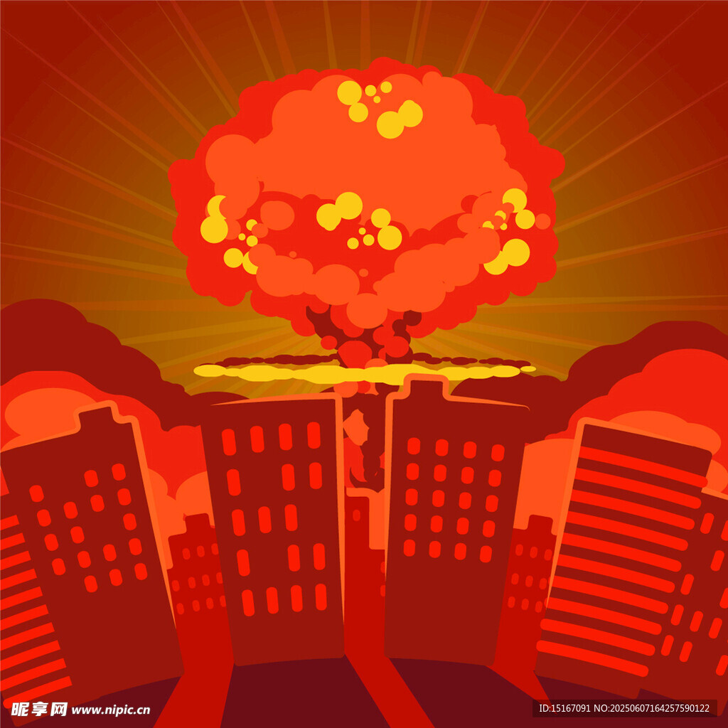 城市上空的核爆景象
