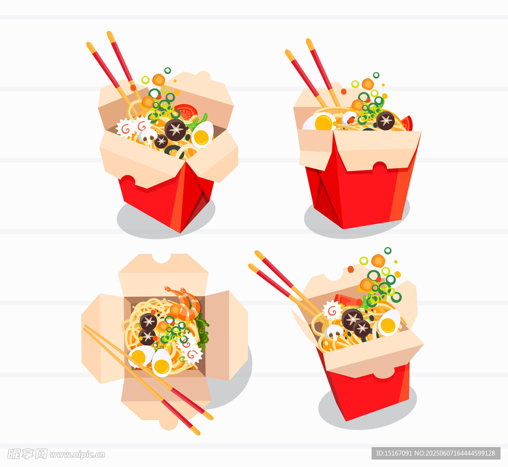 美味中式外卖餐食展示