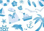 夏日海洋元素图案集合