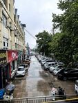 城市街道雨后积水景象