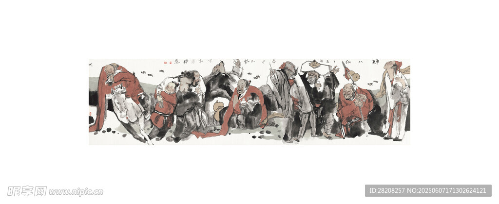八仙图 八仙过海 人物 古代