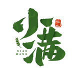 小满节气艺术字体设计