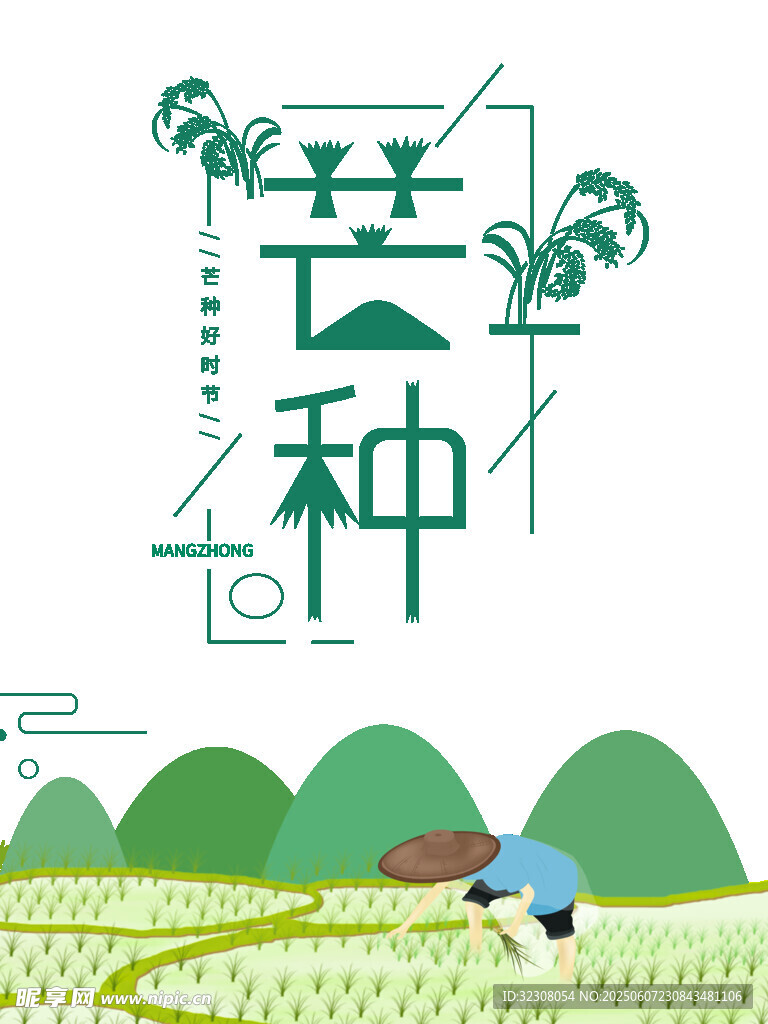 芒种时节田间劳作景象