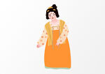 唐代仕女形象插画