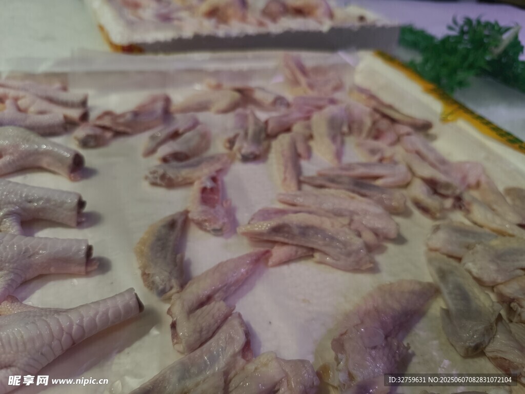 新鲜多样的海鲜食材展示