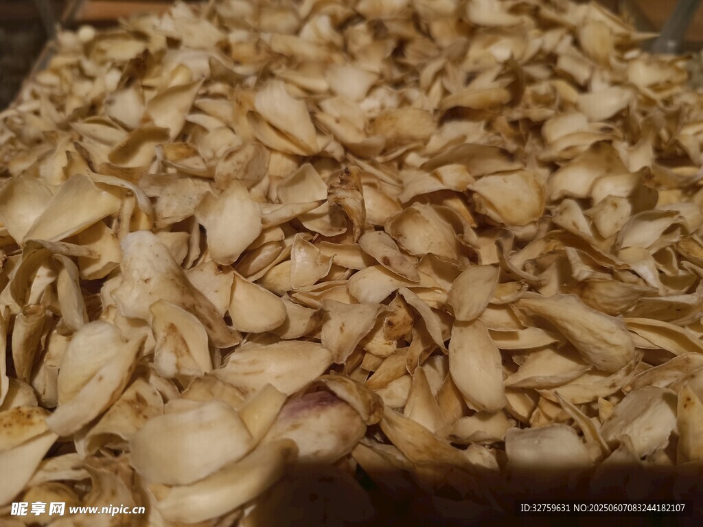 干制蒜片特写