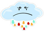 悲伤云朵正下雨