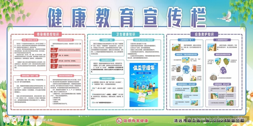 健康教育宣传栏展示