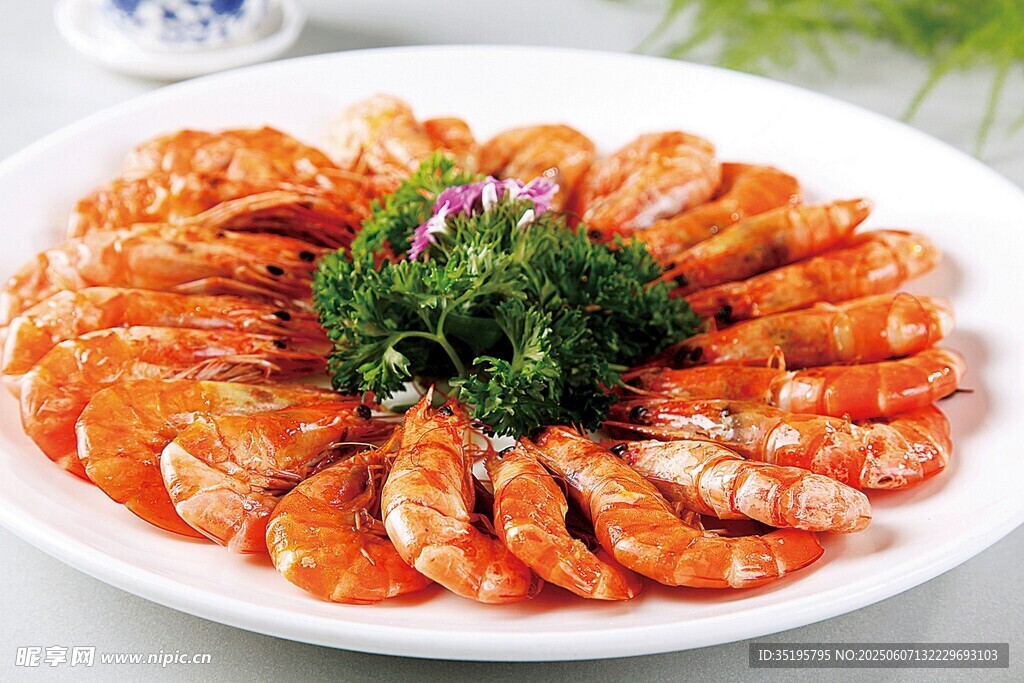 美味摆盘大虾