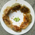 美味煎饺摆盘精致