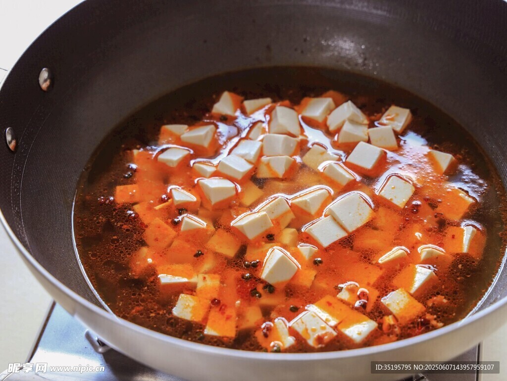 番茄豆腐烹饪中
