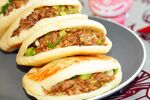 美味肉馅包子整齐排列