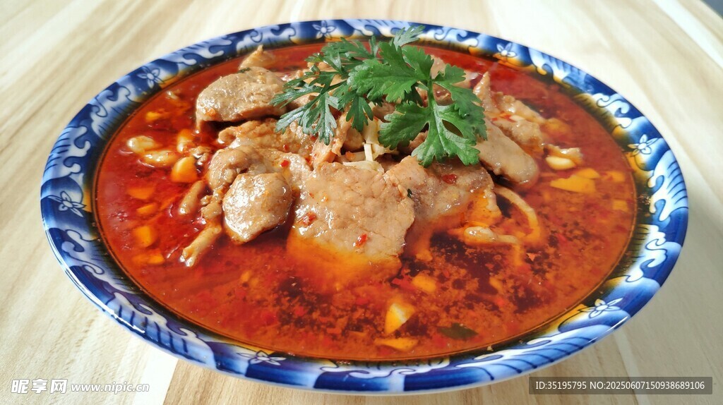 美味红油水煮肉片