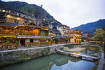 湘西古镇沿河美景