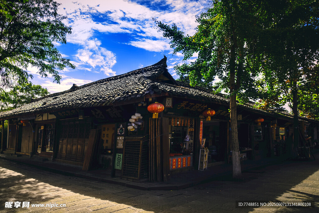 古雅中式建筑庭院景致
