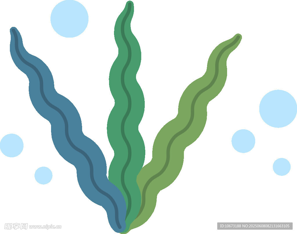 海洋水草插画