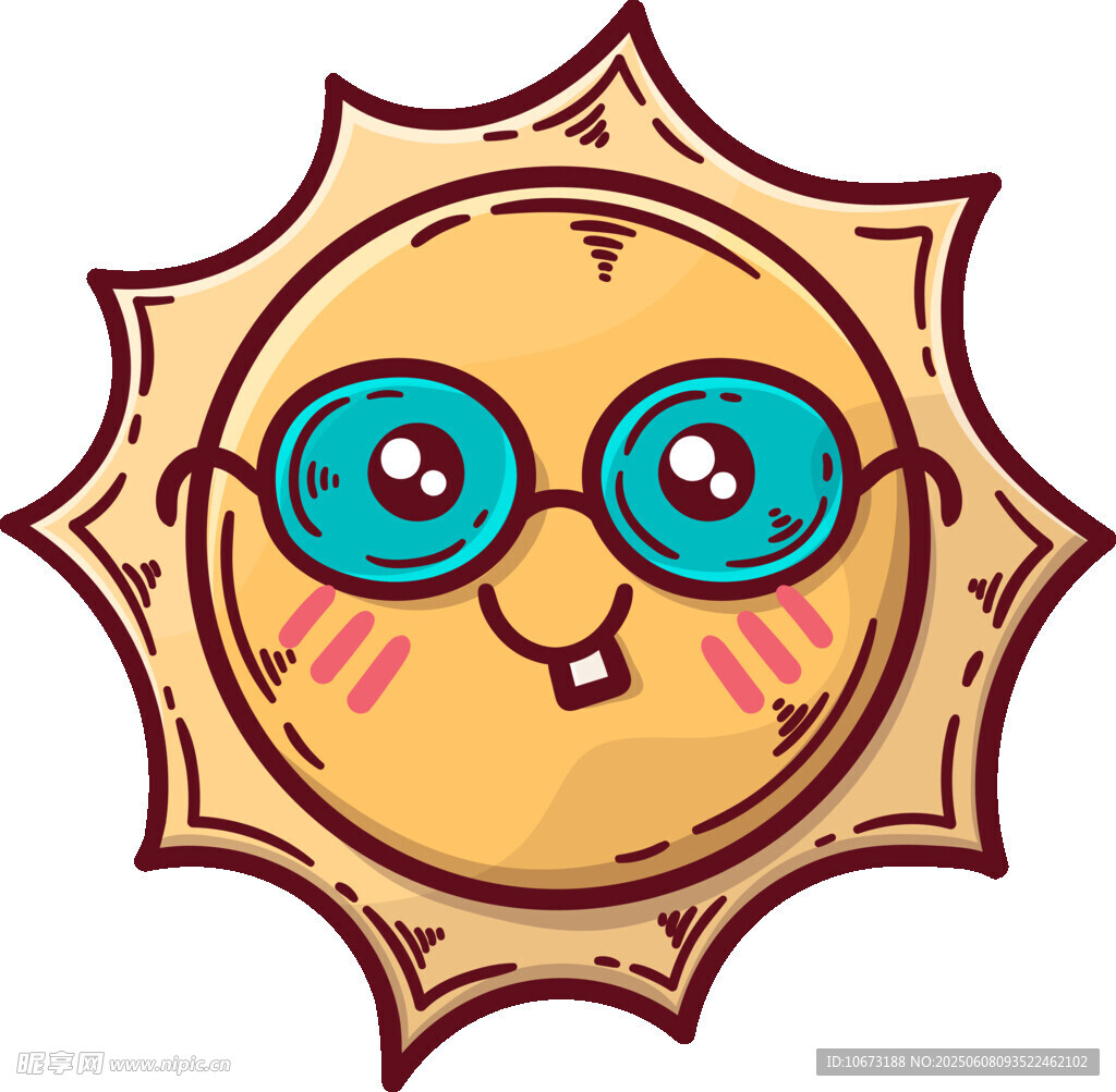 可爱卡通太阳形象
