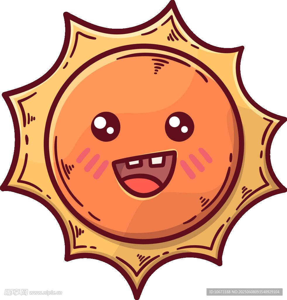 可爱笑脸太阳卡通形象
