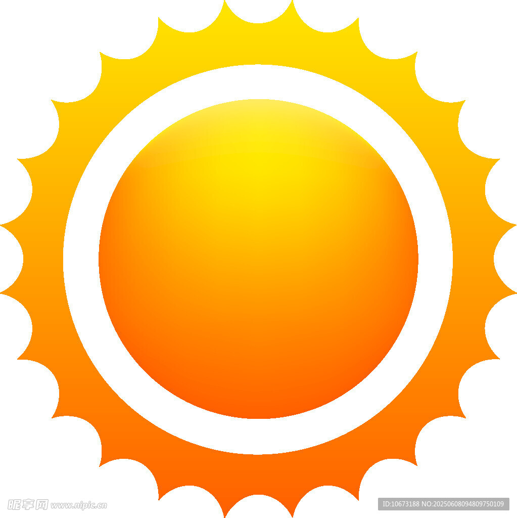 橙色太阳图标