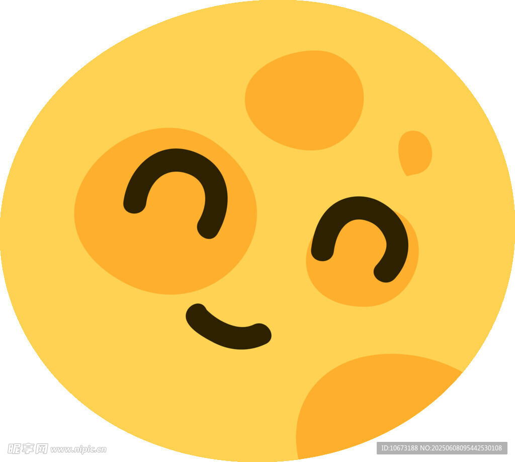 微笑的卡通月亮形象