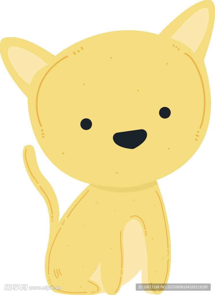 可爱小黄猫卡通形象
