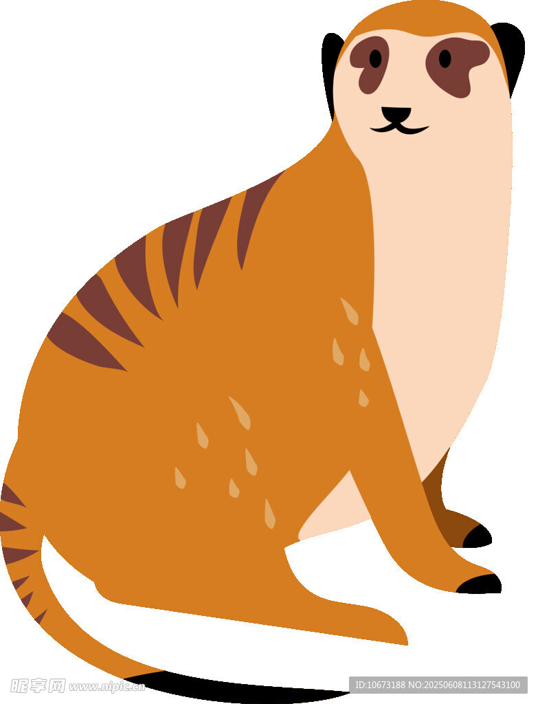 可爱猫鼬插画形象