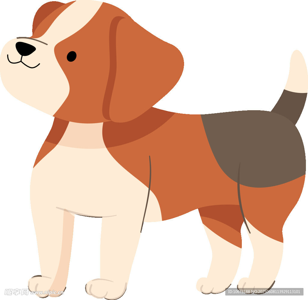可爱小猎犬插画