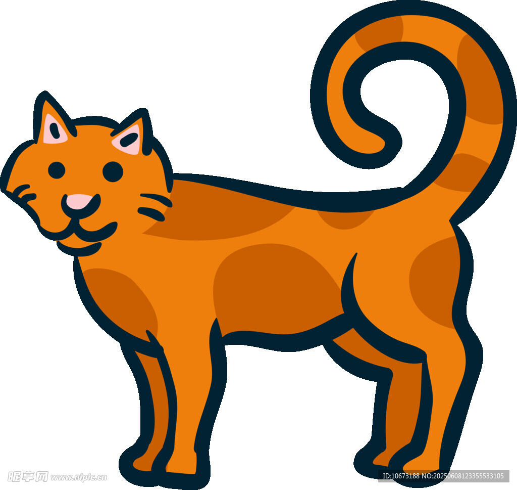 可爱橘猫卡通形象