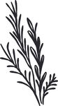 简约手绘植物枝叶图案